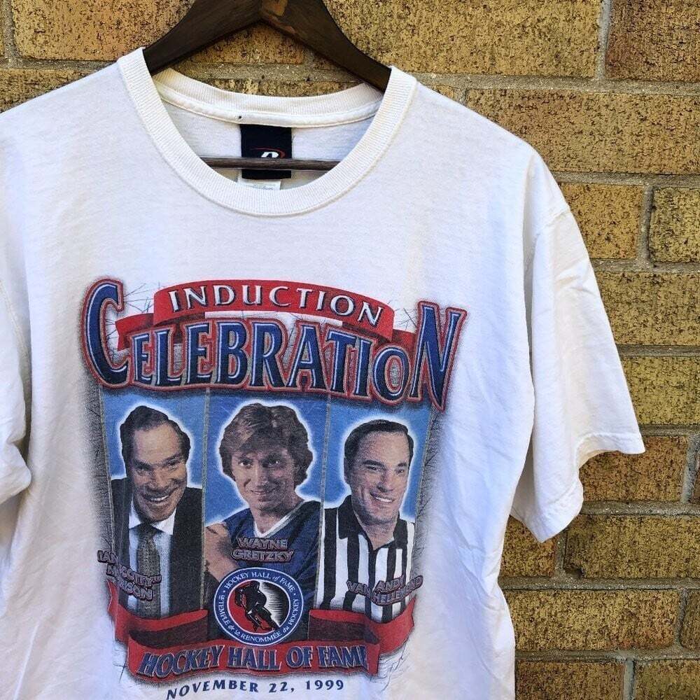 Vintage 1999 NHL Hockey Hall of Fame Wayne Gretzky T Shirt Large